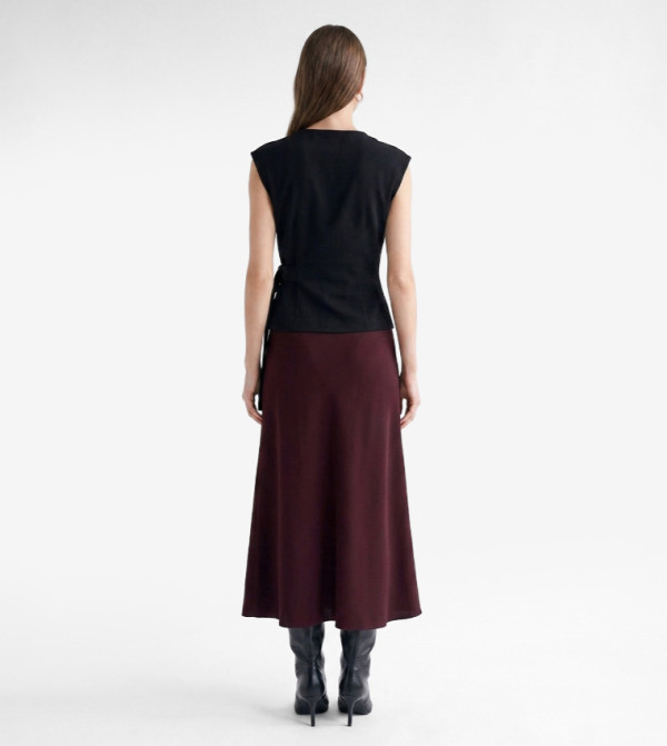 Koton  Midi Skirts - Burgundy Sleeveless Tops