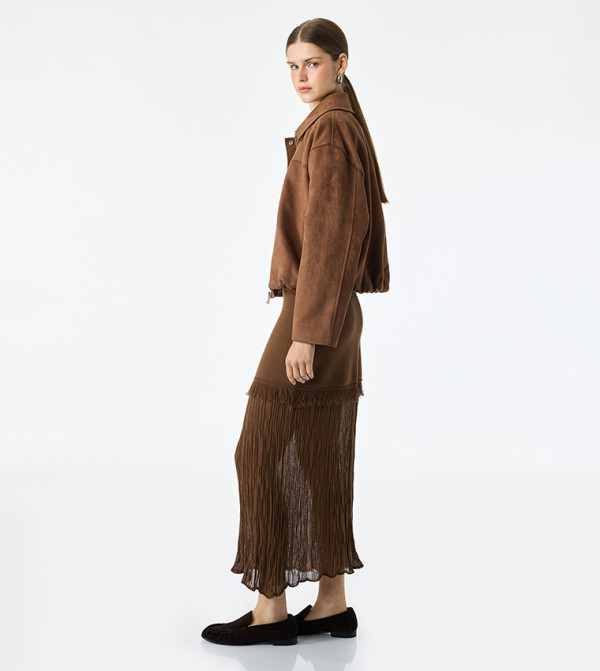 كوتون  تنانير طويلة - بني  Maxi Skirts
