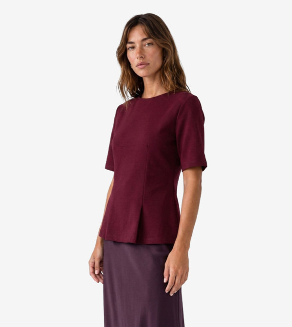 Koton  Tops - Burgundy Polo T-shirts