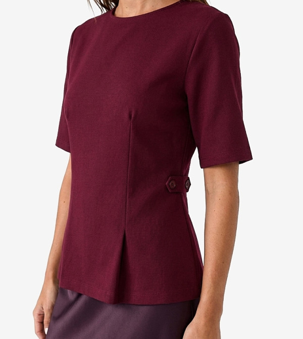 Koton  Tops - Burgundy Polo T-shirts