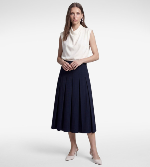 كوتون  تنانير - كحلي Round Neck T-Shirts