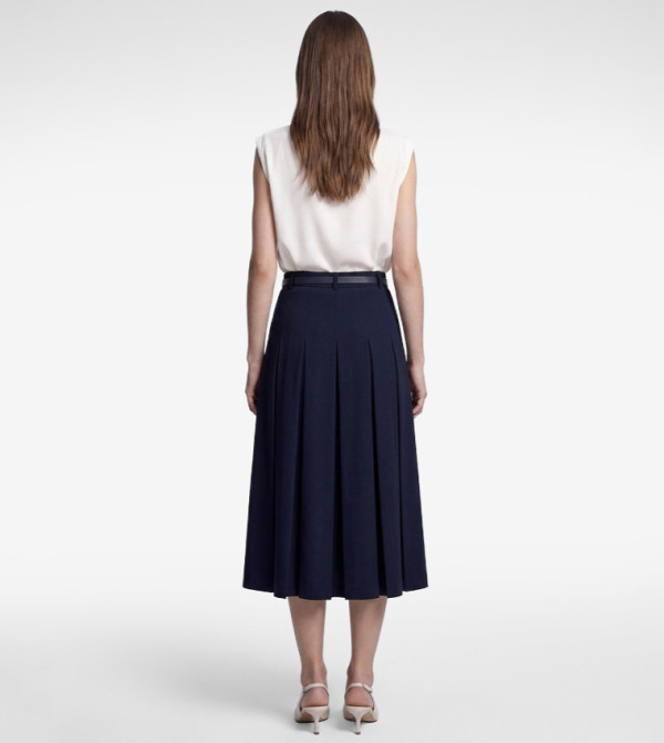 كوتون  تنانير - كحلي Round Neck T-Shirts