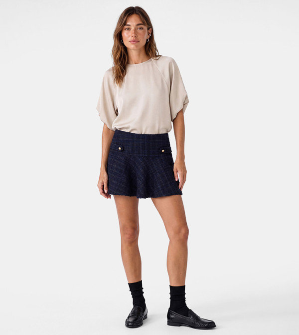 كوتون تنانير قصيرة - كحلي Mini Skirts
