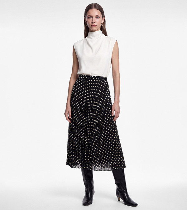 كوتون  تنانير ميدي - أسود Midi Skirts