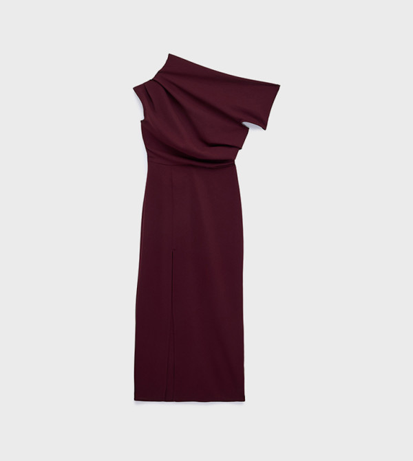كوتون فساتين ميدي - بورغندي Midi Dresses