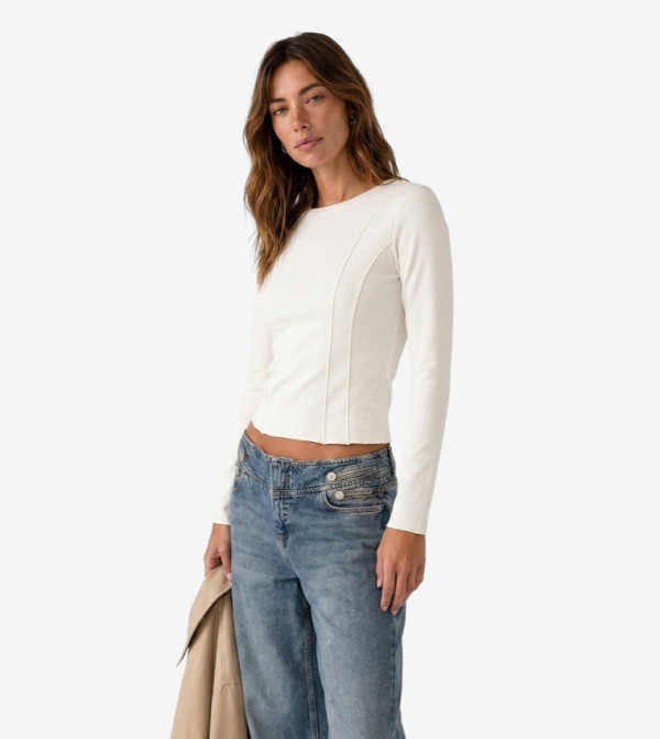 Koton  Cropped Tops - Off White Casual Shorts