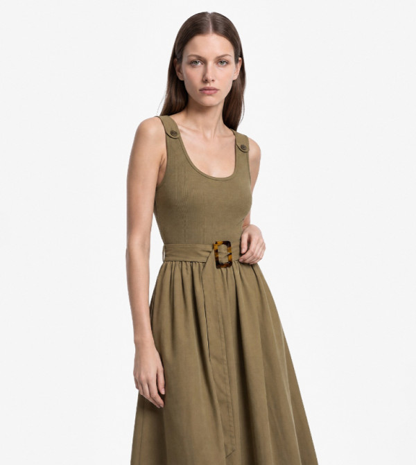 Koton  Casual Dresses - Khaki Midi Skirts