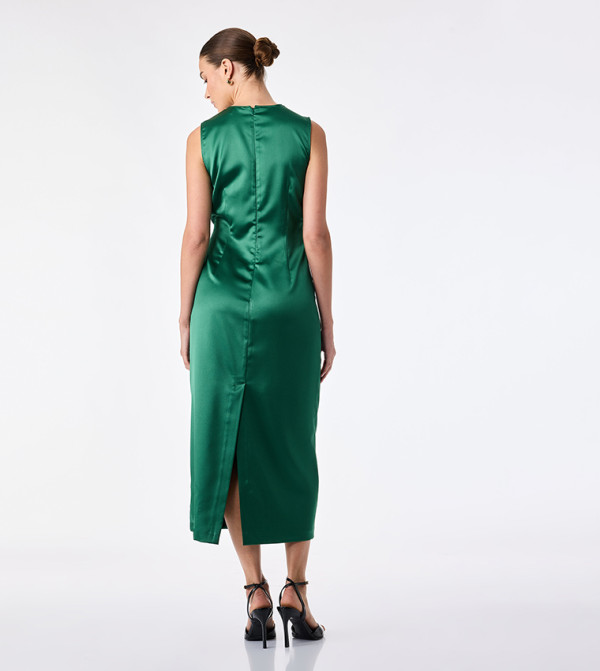 كوتون  فساتين حفلة - أخضر Midi Dresses