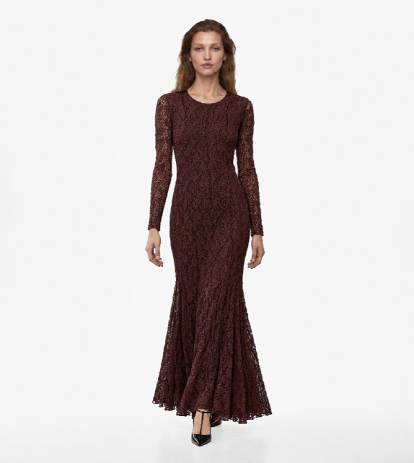 Koton  Party Dresses - Burgundy Maxi Dresses