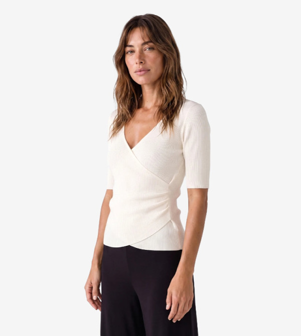Koton  knit-notes - Beige V-neck Sweaters