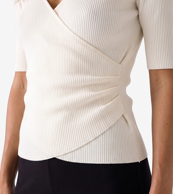 Koton  knit-notes - Beige V-neck Sweaters