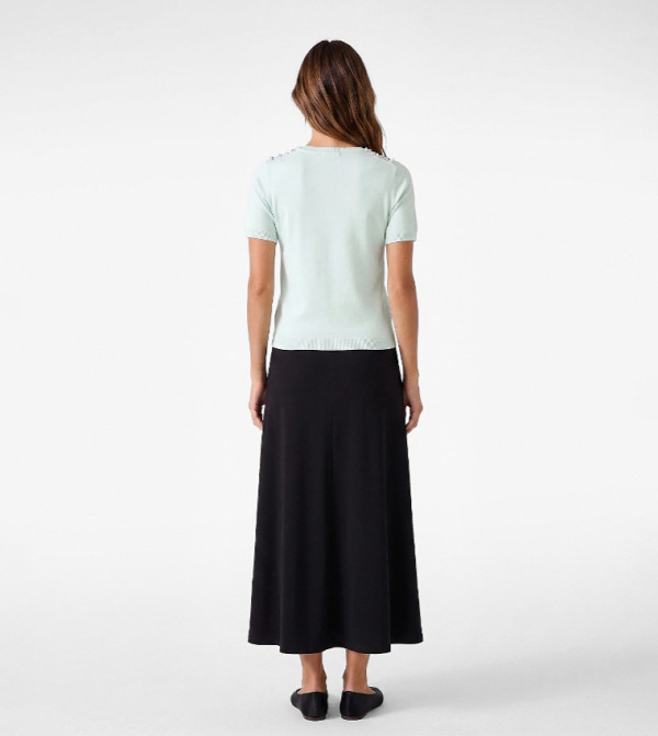 Koton  Sweaters - Light Blue Round Neck Sweaters