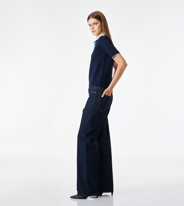Koton  Sweaters - Navy Round Neck Sweaters
