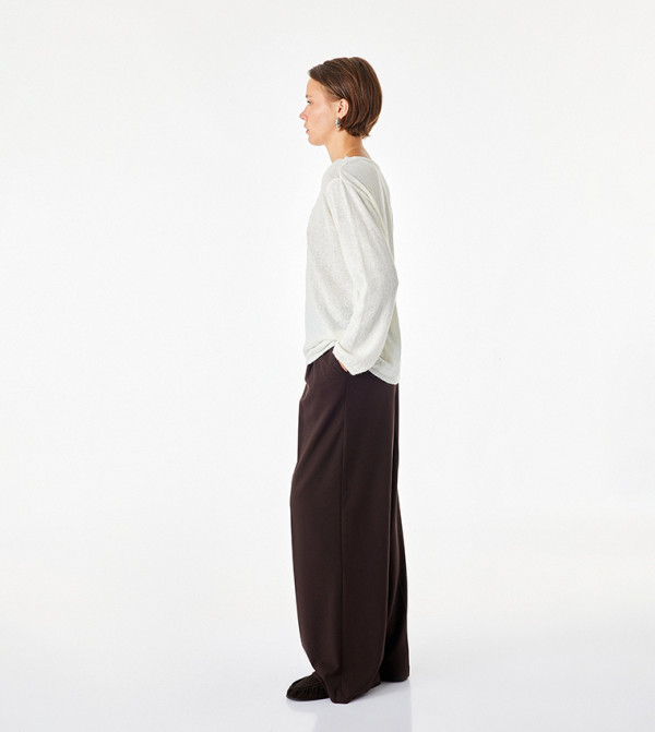 كوتون  سترات - كريمي  V-neck Sweaters