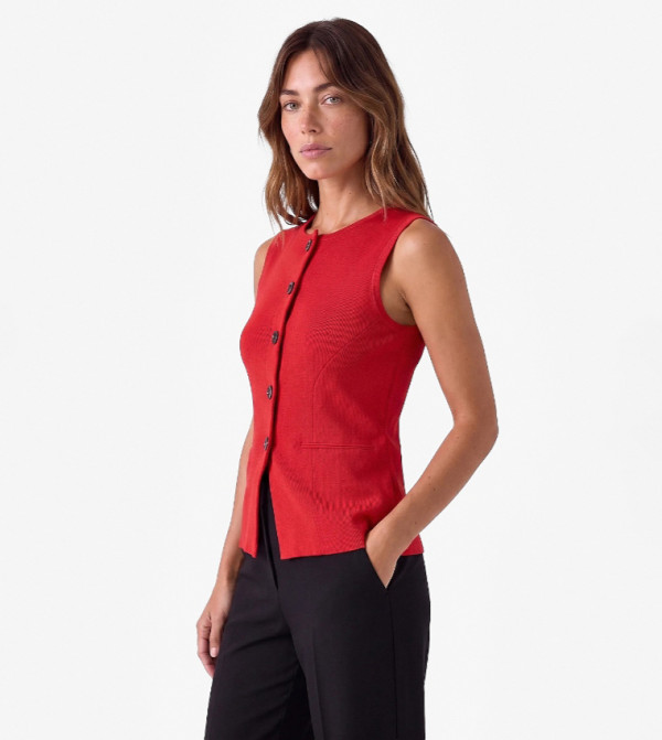 Koton  Waistcoats - Red Waistcoats