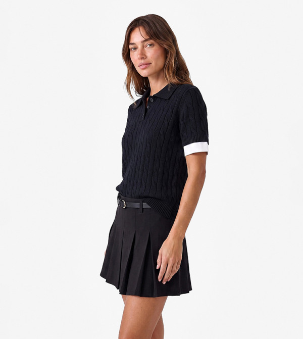 Koton  Sweaters - Navy V-neck Sweaters