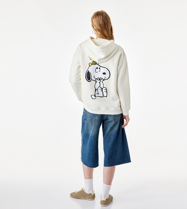 Koton  Hoodies & Sweatshirts - Off White Hoodies