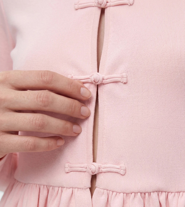 كوتون  توبات كاجوال  - وردي Casual Tops