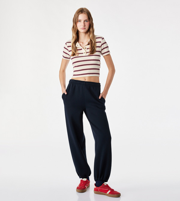 كوتون  بناطيل رياضية - كحلي Sweatpants