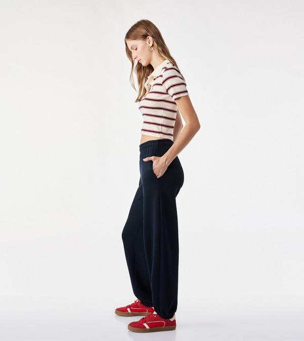 كوتون  بناطيل رياضية - كحلي Sweatpants