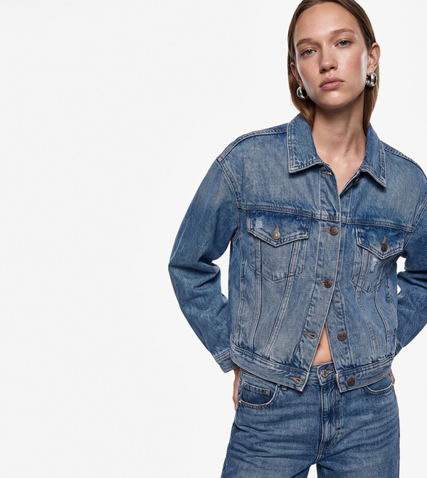 Koton  Denim Jackets - Blue Denim Jackets
