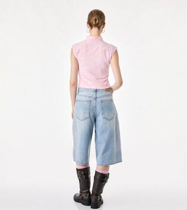 كوتون  توبات قصيرة - وردي Cropped Tops