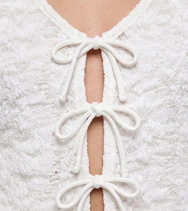 كوتون توبات قصيرة - بيج Cropped Tops