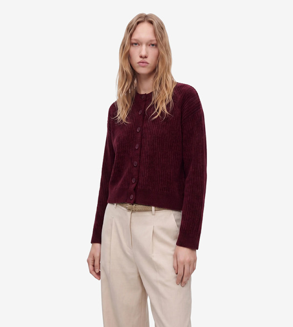 Koton Cardigans - Burgundy Cardigans