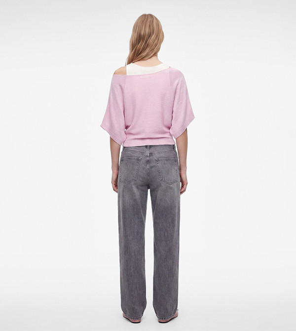 Koton Sweaters - Pink Round Neck Sweaters