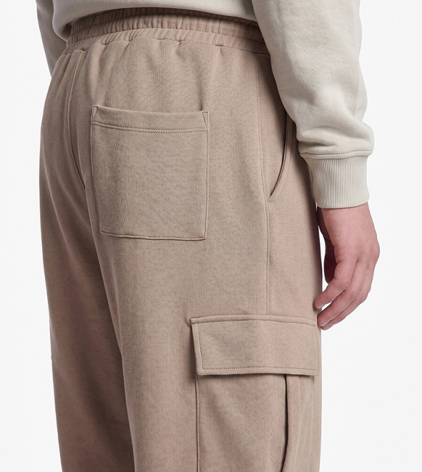 كوتون  بناطيل كارجو - حنطي Cargos