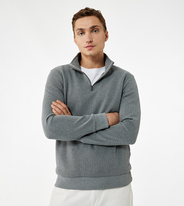 Koton  Sweatshirts - Grey Sweatshirts