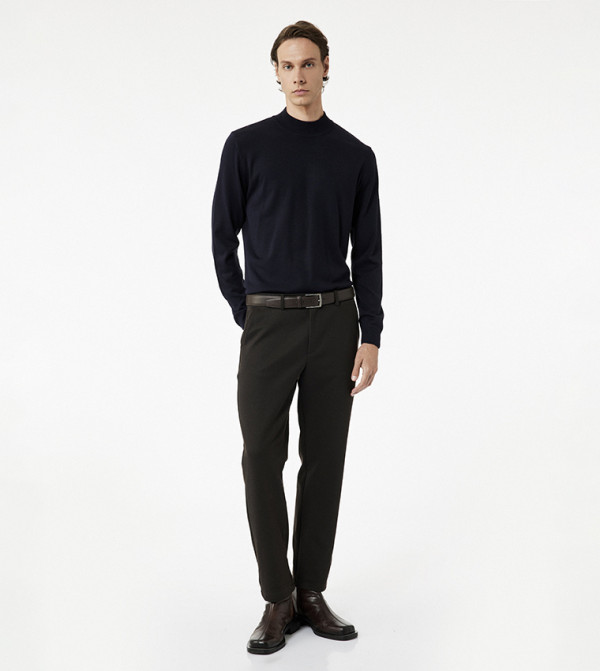Koton  Turtle Neck Sweaters - Navy Turtle neck Sweaters