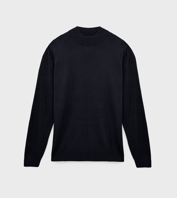 Koton  Turtle Neck Sweaters - Navy Turtle neck Sweaters
