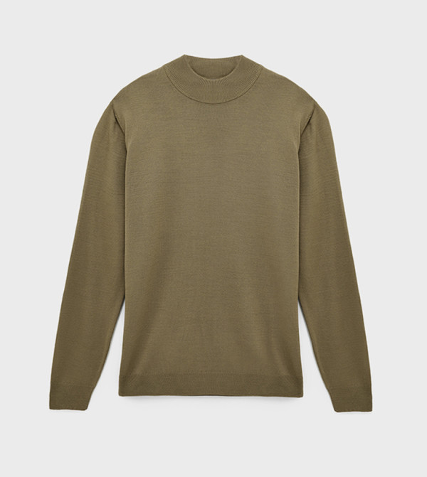 Koton  Turtle Neck Sweaters - Khaki Turtle neck Sweaters