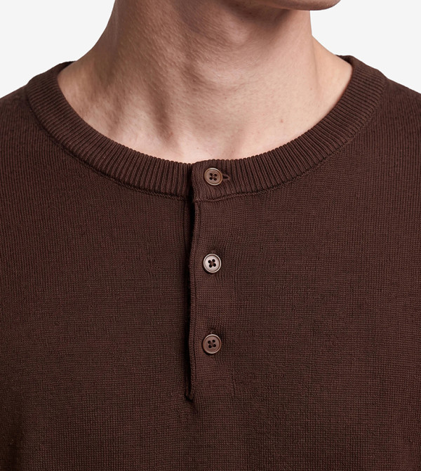 Koton  Sweaters & Cardigans - Brown Round Neck Sweaters