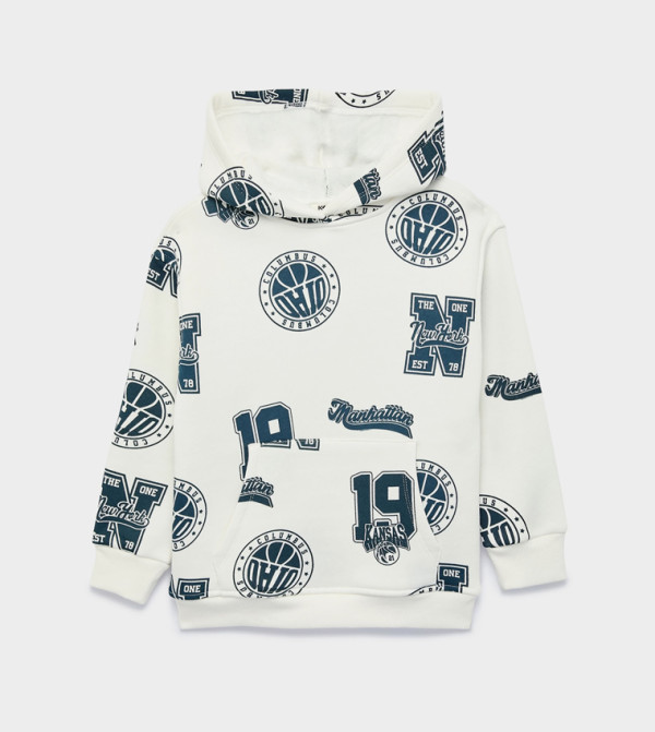 Koton  varsity-graphics - Off White Hoodies