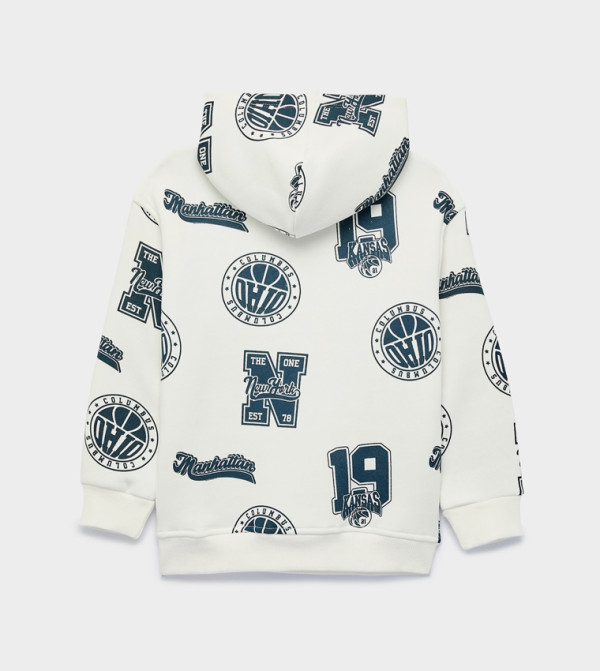 Koton  varsity-graphics - Off White Hoodies