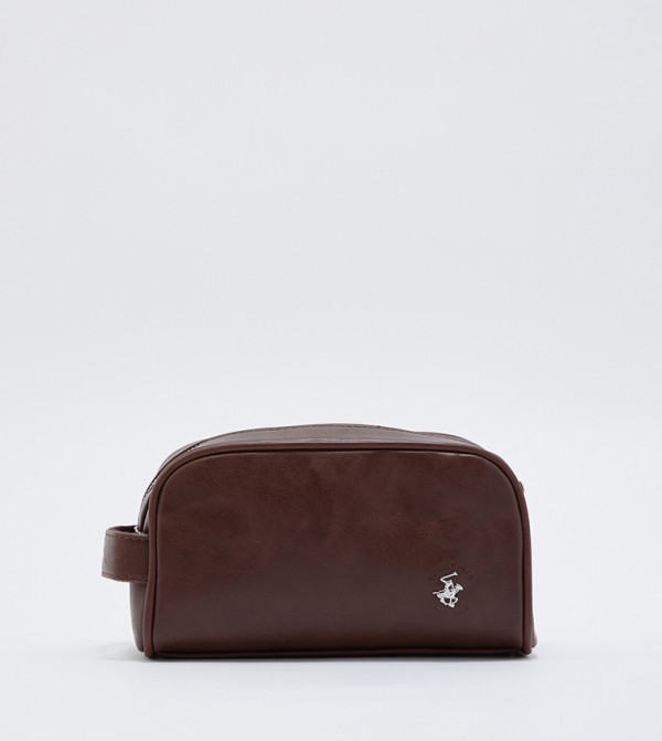 Beverly Hills Polo Club - Brown Toiletry bag
