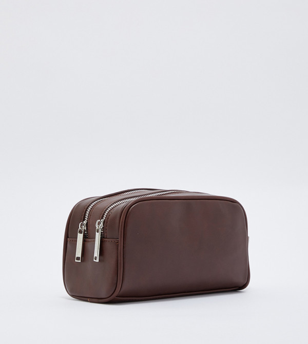 Beverly Hills Polo Club - Brown Toiletry bag