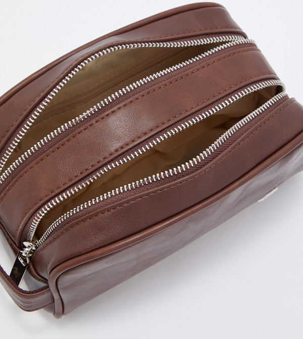 Beverly Hills Polo Club - Brown Toiletry bag