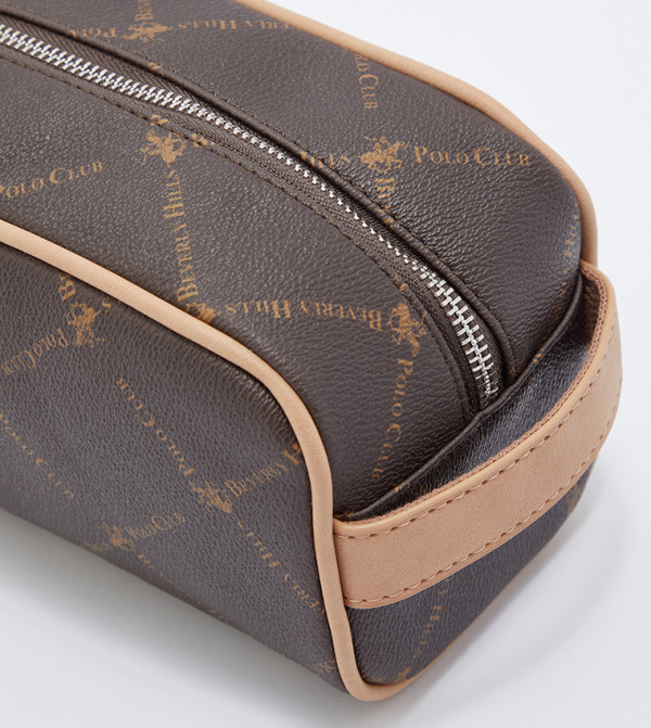 Beverly Hills Polo Club  - Brown Toiletry bag