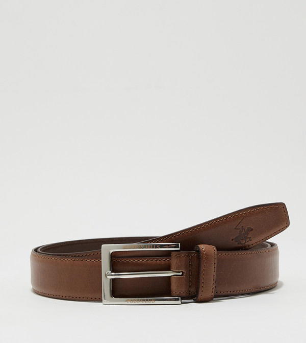 Beverly Hills Polo Club Belts - Brown Leather Belts
