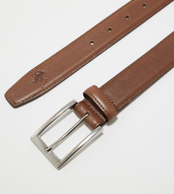 Beverly Hills Polo Club Belts - Brown Leather Belts