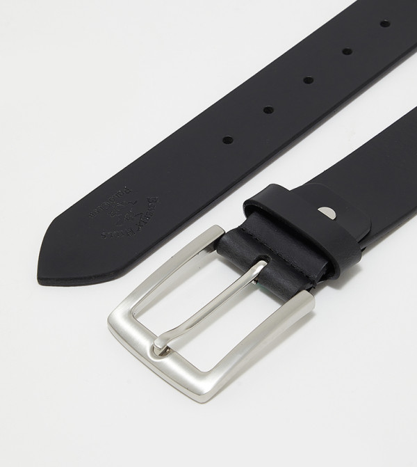 Beverly Hills Polo Club  Belts - Black Leather Belts