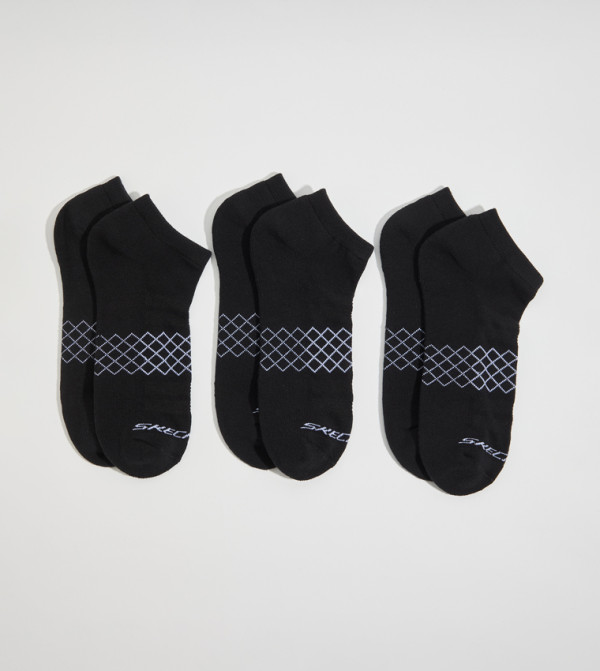 Skechers  Socks - Black Ankle Length Socks