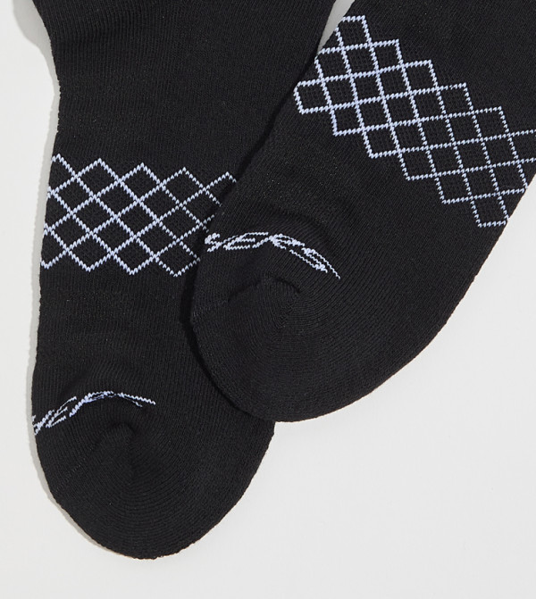 Skechers  Socks - Black Ankle Length Socks
