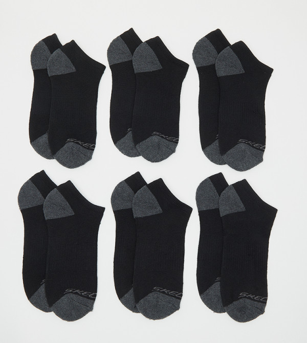 Skechers  No Show Socks - Black No Show Socks