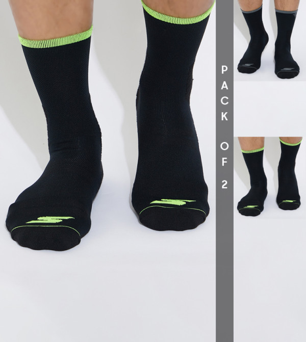 سكيتشرز  جوارب لنصف الساق  - أسود Casual Socks