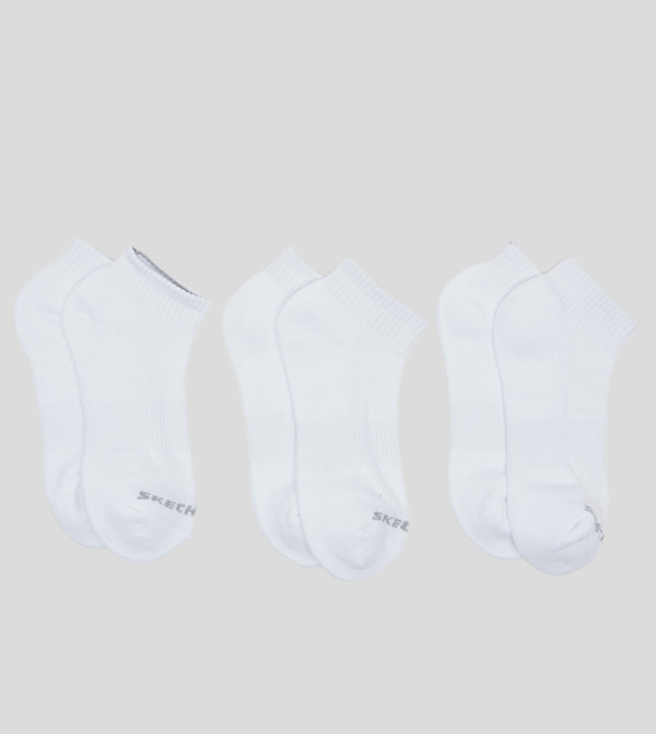 Skechers No Show Socks - White No Show Socks