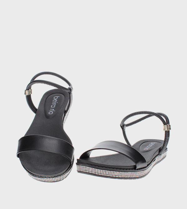 Beira Rio Beira Rio - Black Flat Sandals